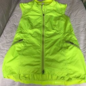 Neon Lululemon running/ tennis vest